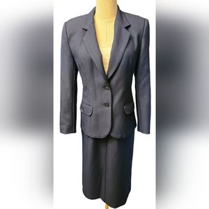 💝Vintage 70s/80s Leslie Fay Petite Haberdashery 2-piece skirt suit